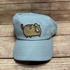 Pusheen the Cat Camper Hat by Culture Fly Blue Bubble Tea Cat Hat NWT